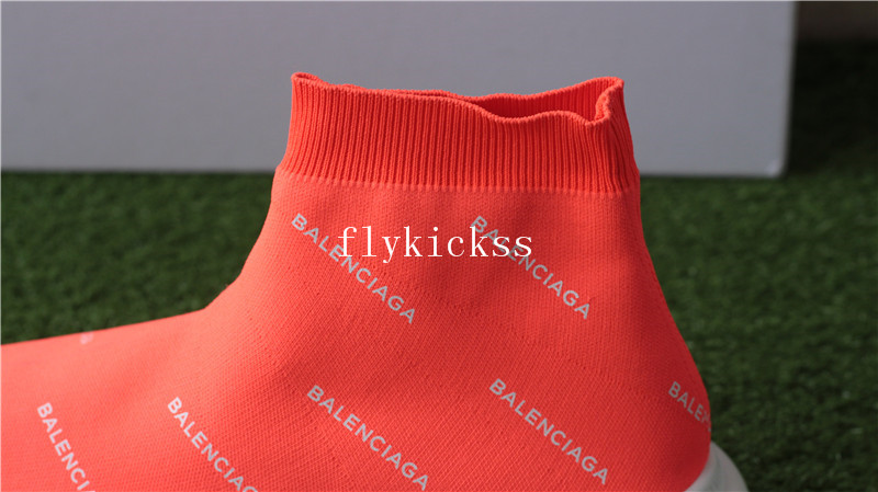 Balenciaga Speed Trainer Sock Orange Red